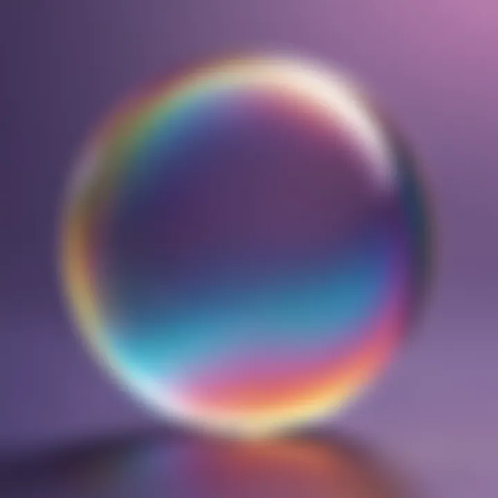 Bubble Inside Prism Refracting Light