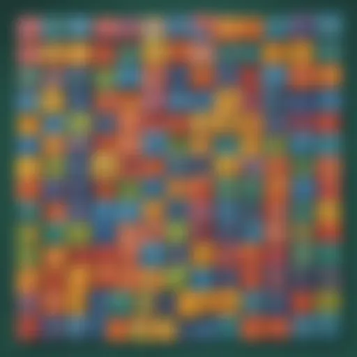 Creative multiplication game using colorful blocks