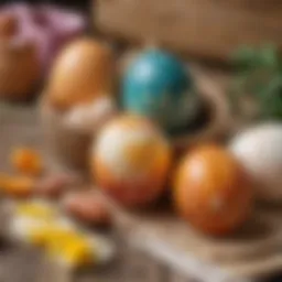Creative egg dyeing with natural materials