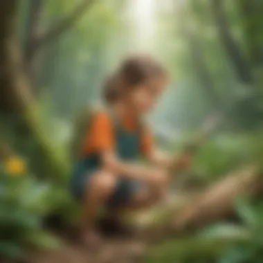 Exploring Nature with Eco-Friendly Tools Children exploring nature with eco-friendly tools.