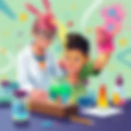 Engaging science experiment with vibrant materials