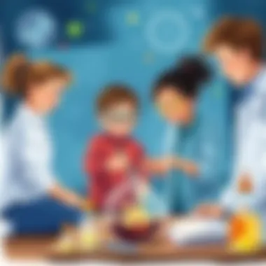 Interactive science activity with colorful visuals