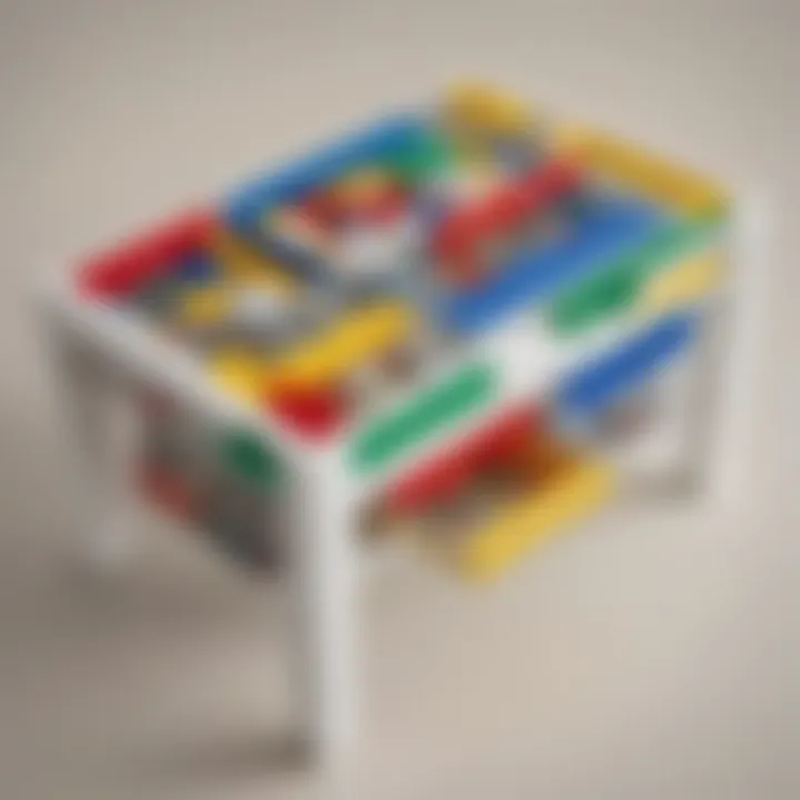 Innovative Lego table with integrated storage compartments