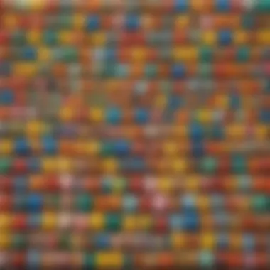 Colorful assortment of LEGO bricks arranged creatively inside Easter eggs