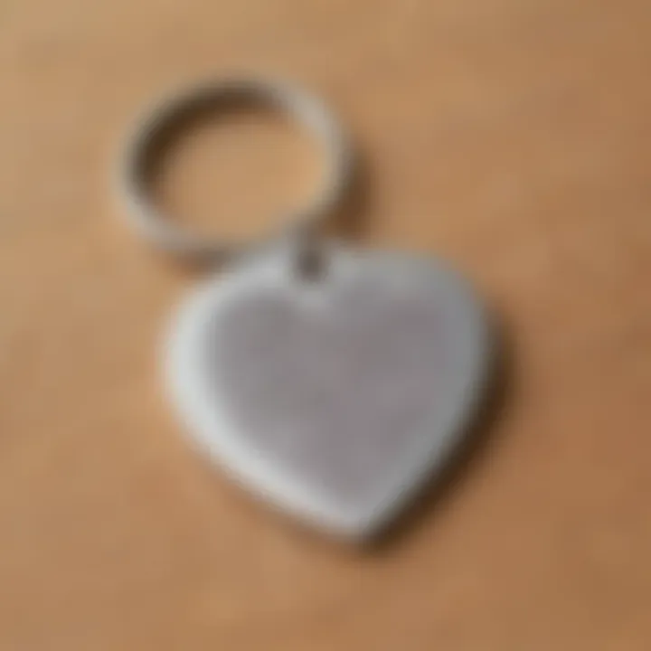 Fingerprint Heart Keychain