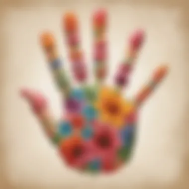 Floral Handprint Art Floral Handprint Art