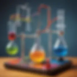 Colorful DIY science toy demonstrating chemical reactions
