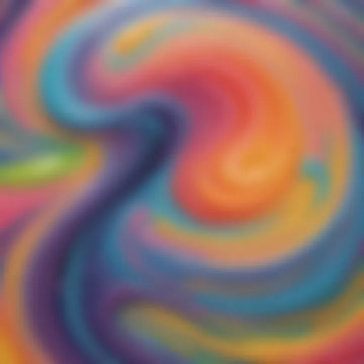 Innovative slime creation with captivating color swirls