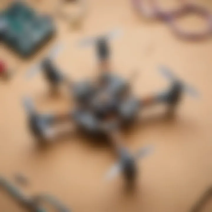 Intricate assembly process of a micro quadcopter kit