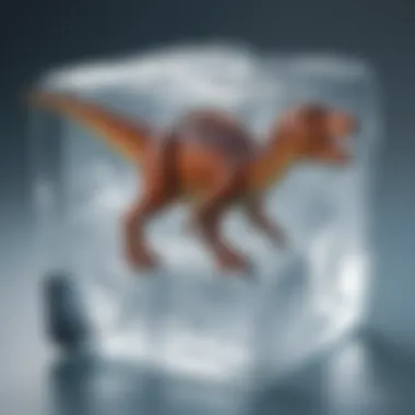 Intricate Dinosaur Ice Cube Design