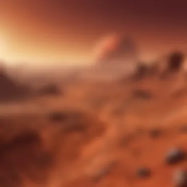 Mars: The Red Planet Revealed Artistic interpretation of the diverse landscape and potential for life on Mars