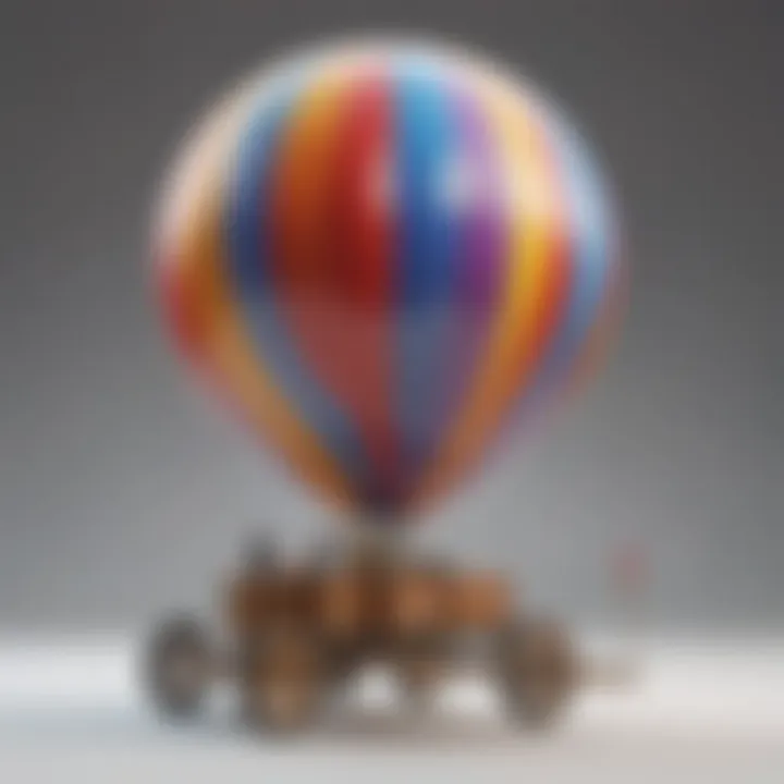 Balloon-powered vehicle showcasing kinetic energy