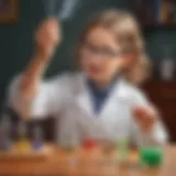 Child conducting a science experiment