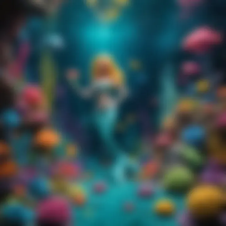 Magical Underwater Scene with Play-Doh Mermaid