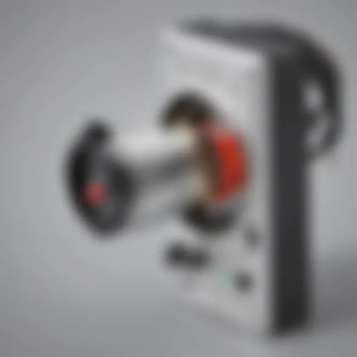 Illustration showcasing the inner workings of a magnet strength meter