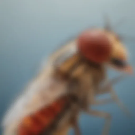 Magnified Close-Up of Drosophila Medium