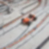 Sleek marble race track showcasing precision engineering