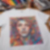 Vibrant Marker Art on T-Shirt Fabric