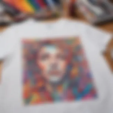 Vibrant Marker Art on T-Shirt Fabric