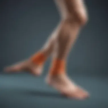 Foot Positioning in Kicking Stance Close-up of foot positioning in martial arts kicking stance