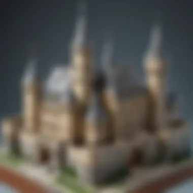 Elegant Lego Castle Elegantly designed Lego castle with intricate details and grandeur