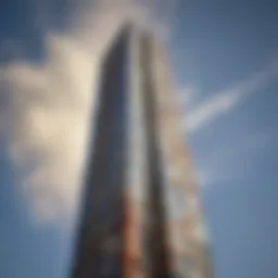 Meticulously crafted Lego skyscraper reaching for the sky