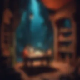 Enchanting stop motion film scene with a mystical aura