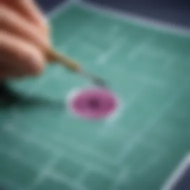 Preparation of a microscope slide with precision tools