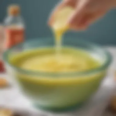 Homemade shampoo being mixed in a bowl