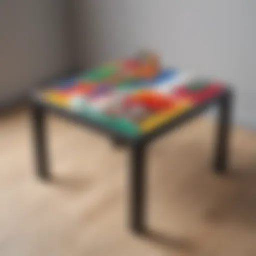 Modern minimalist Lego table in sleek design