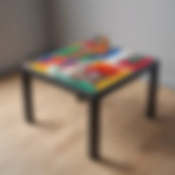 Modern minimalist Lego table in sleek design