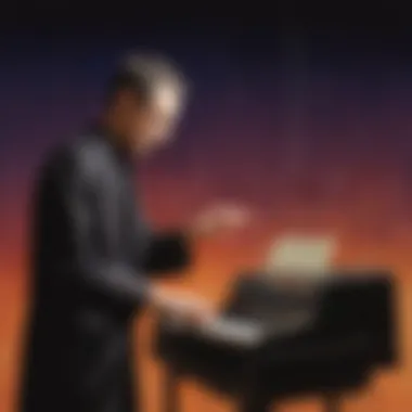Modern theremin artist creating mesmerizing music on stage