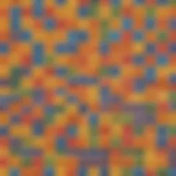 Colorful blocks arranged to demonstrate multiplication concepts