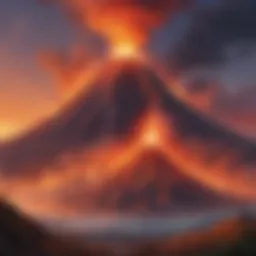 Creative volcanic eruption