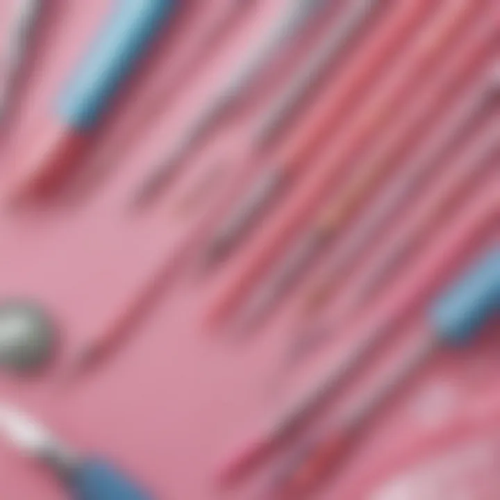 Close-up of nail art tools and accessories