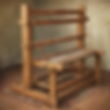 Traditional loom used for natural weaving techniques