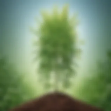 Nitrogen Utilization in Plant Growth Illustration showcasing nitrogen utilization in plant growth and development