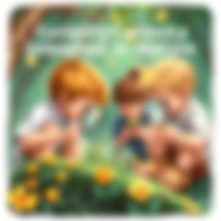 Children exploring nature with magnifying glasses