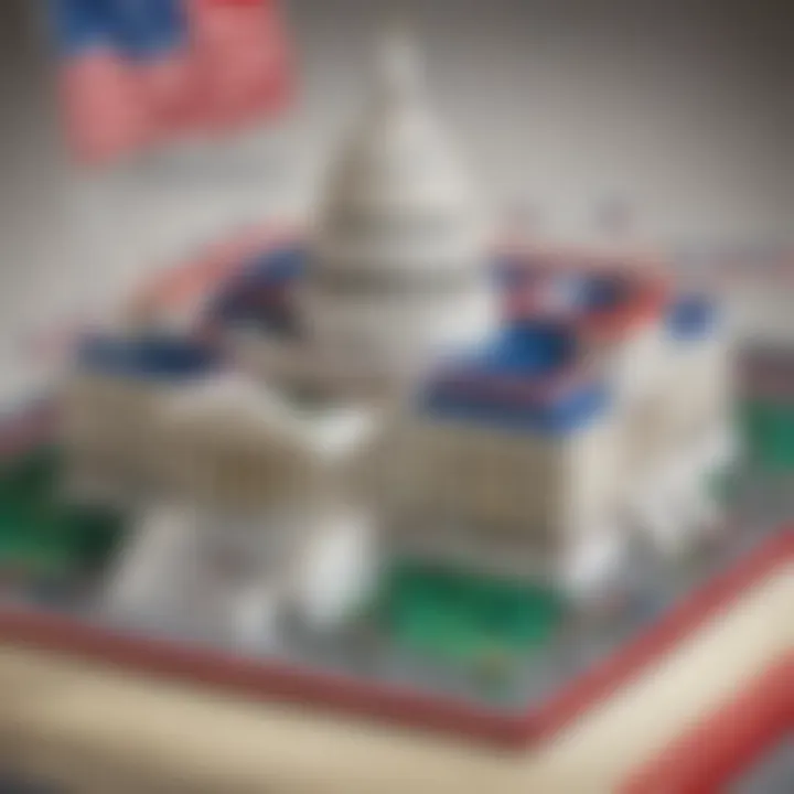 LEGO Capitol building with patriotic elements