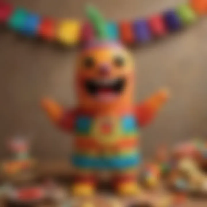 Handcrafted piñata filled with treats for Cinco de Mayo celebration