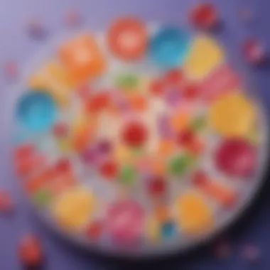 A Tempting Platter of Crystal Candy Delights A beautifully arranged platter of finished crystal candies
