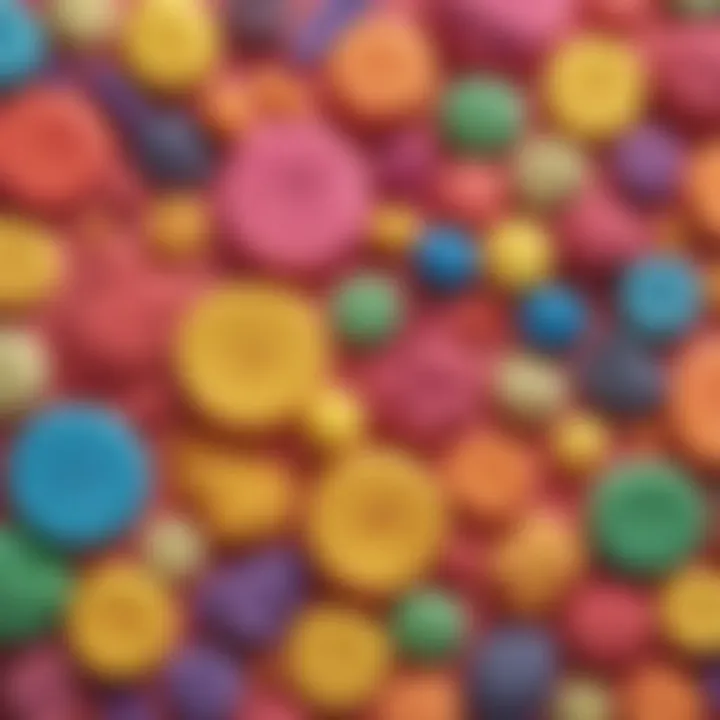 Close-up of essential components in Play-Doh production