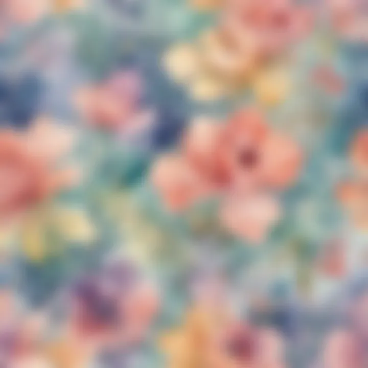 Abstract watercolor fabric print with a dreamy aesthetic