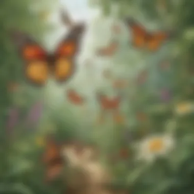 Illustration of butterfly habitat creation