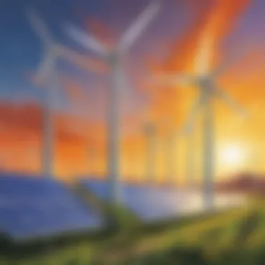 Abstract illustration symbolizing the environmental impact of renewable energy