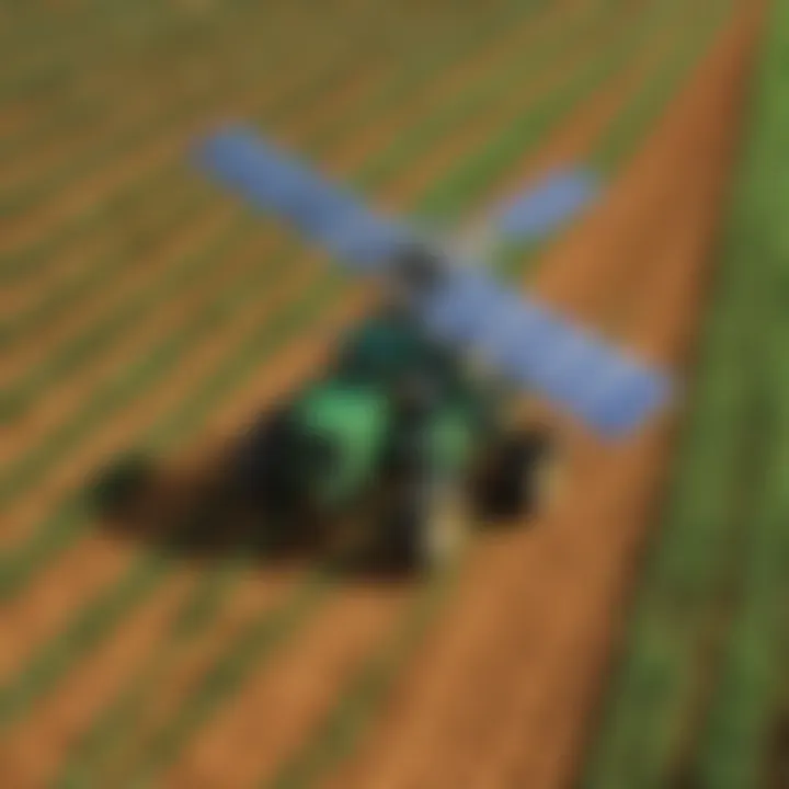 Precision agriculture satellite monitoring crops