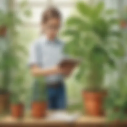 Engaging biology experiment showcasing plant growth