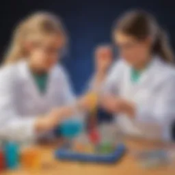 Colorful science experiment kits for children