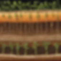 Illustration of seed germination process