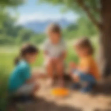 Sensory Stimulation Experience Preschoolers engaged in a sensory outdoor activity